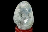 Crystal Filled Celestine (Celestite) Egg Geode - Madagascar #140267-3